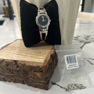 Women's Movado Amorosa Bangle Bracelet Watch w/ Black Dial